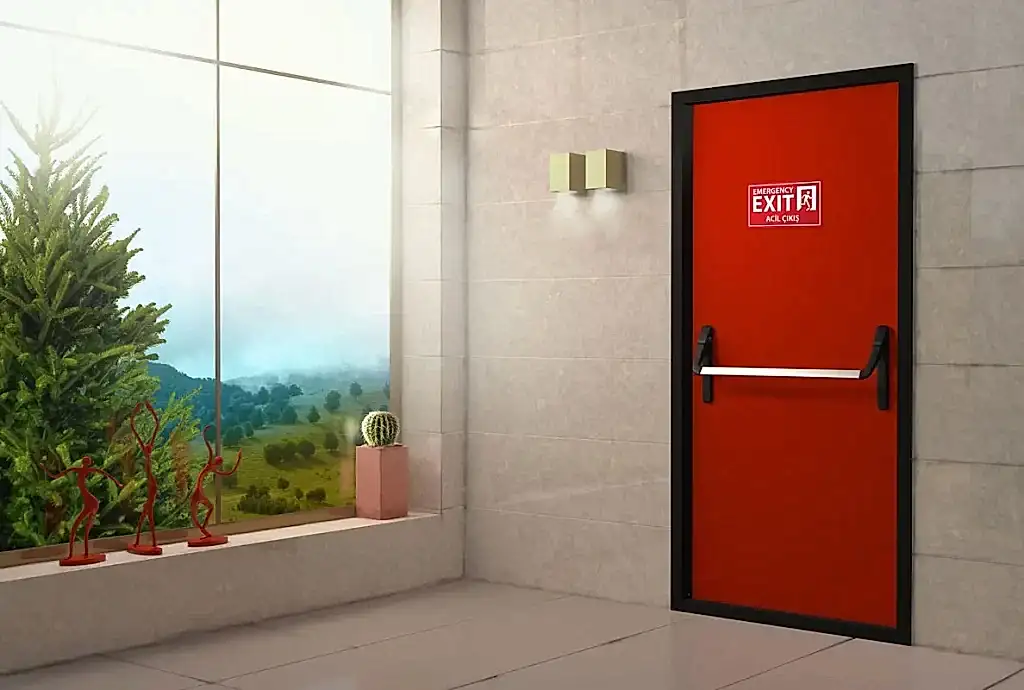 Panik bar sistemli acil çıkış kapısı – yangın ve acil durum güvenliği Yangın Kapısı