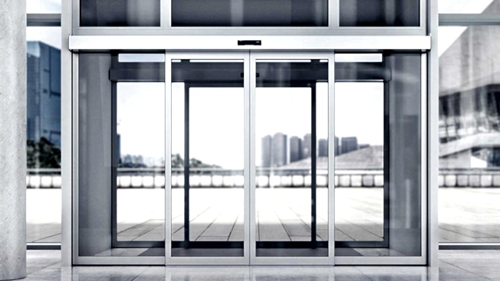 Otomatik açılır kapanır hastane avm ofis için fotoselli cam kapı